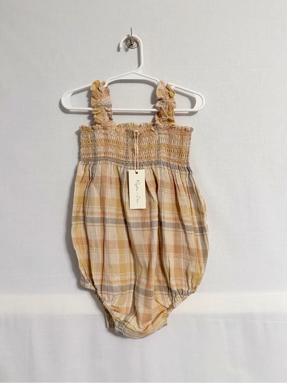 Rylee and Cru Pastel Plaid Bubble 2/3 NWT
